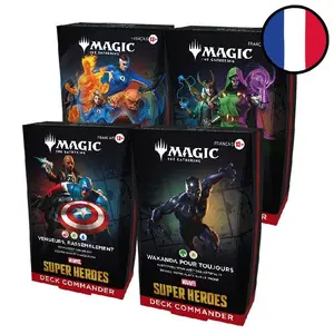 Lot des 4 Decks Commander Marvel Super Heroes - Magic FR