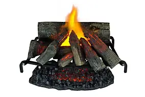 Foyer électrique encastrable pour cheminée 60W, effet de flamme réaliste, Dimplex Optimyst Silverton