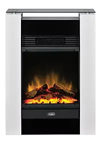 Cheminée électrique poêle effet de flammes LED 1500W, blanc, Dimplex Optiflame Gisella
