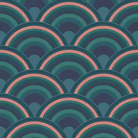 Papier peint intissé Curve surf imprimé géométrique bleu L.1000 x l.52cm Envy