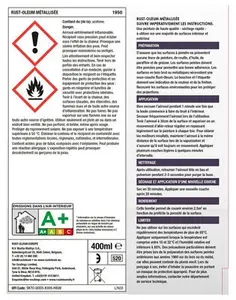 Aérosol métallisée 400ml noir intérieur & extérieur