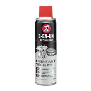 3-en-un technique lubrifiant sec au ptfe 250 ml