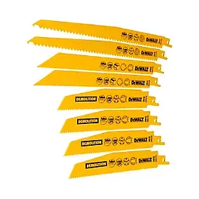 8 lames de scie égoïne U DeWalt Bois, plastique, métal