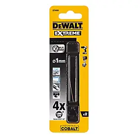 Foret métal (x2) - dimensions Ø.1 x L.34 mm - emmanchement 3 méplats - DeWalt