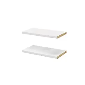 2 tablettes blanches GoodHome Atomia L. 33,9 x P. 18,2 cm
