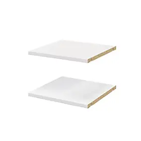 2 tablettes blanches GoodHome Atomia L. 33,9 x P. 33,2 cm