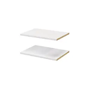 2 tablettes blanches GoodHome Atomia L. 46,4 x P. 33,2 cm