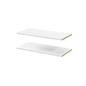 2 tablettes blanches GoodHome Atomia L. 71,4 x P. 33,2 cm