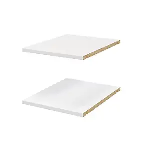 2 tablettes blanches GoodHome Atomia L. 33,9 x P. 43,2 cm