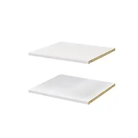 2 tablettes blanches GoodHome Atomia L. 46,4 x P. 43,2 cm