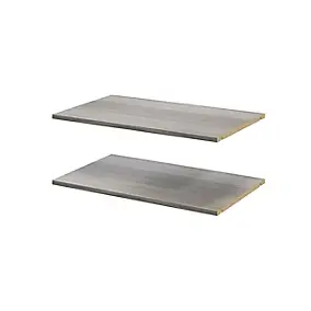 2 tablettes effet chêne grisé GoodHome Atomia L. 71,4 x P. 43,2 cm