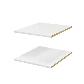 2 tablettes blanches GoodHome Atomia L. 46,4 x P. 56,2 cm