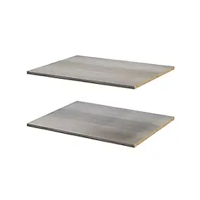 2 tablettes effet chêne grisé GoodHome Atomia L. 71,4 x P. 56,2 cm