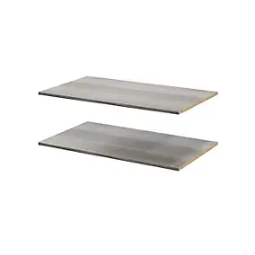 2 tablettes effet chêne grisé GoodHome Atomia L. 96,4 x P. 56,2 cm