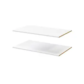 2 tablettes blanches GoodHome Atomia L. 96,4 x P. 56,2 cm