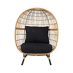 Fauteuil de jardin GoodHome Apolima en acier - Coloris marron - Hauteur 151 cm