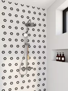 Mosaïque "Glina" noir/blanc - l. 30 x L. 30 cm