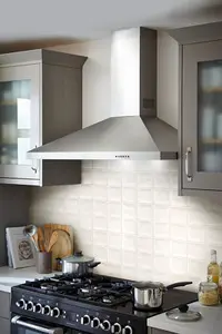 Carrelage mural "Vernisse" blanc cassé - l. 10 x L. 10 cm