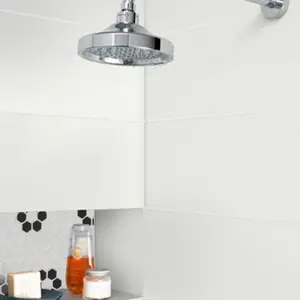 Carrelage mural "Plain" blanc mat - l. 20 x L. 60 cm