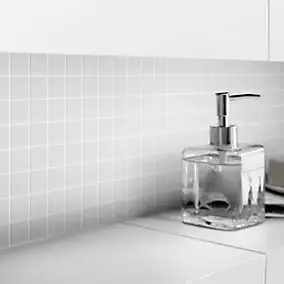 Mosaïque blanc 30x30cm Plain carré GoodHome