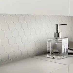 Mosaïque hexagonale "Plain" gris foncé - l. 30 x L. 30 cm