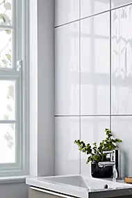 Carrelage mural intérieur blanc brillant L.60 x l.30 cm x ép.8,5 mm, Perouso