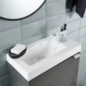 Carrelage mural "Trentie" gris - l. 10 x L. 20 cm