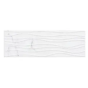 Décor mural "Elegance marble" blanc - l. 20 x L. 60 cm