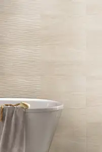 Carrelage mural "Soft travertin" beige - l. 20 x L. 60 cm