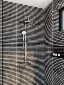 Mosaïque sol/mur "Blue stone" gris anthracite l. 30 x L. 30 cm