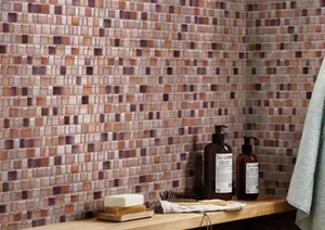Mosaïque "Saphyr" mix marron - l. 30 x L. 31 cm
