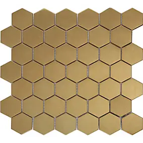Mosaïque laiton doré 30x30cm Albena GoodHome