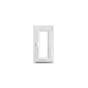 Fenêtre 1 vantail oscillo-battante, tirant droit double vitrage GoodHome en PVC blanc l.45 x H.78 cm