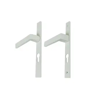 Poignée alu blanche + clés pour porte fenêtre PVC