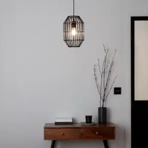 Suspension noir "Wutai" Ø20 cm