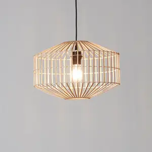 Suspension beige "Wutai" Ø38 cm