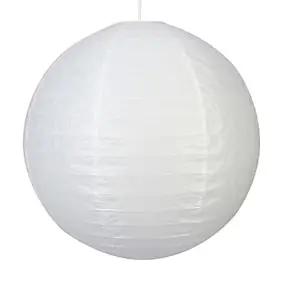 Abat-jour papier Raqis Ø58cm GoodHome Blanc