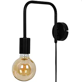 Applique murale intérieure noire en métal E27 IP20 GoodHome Ghlin