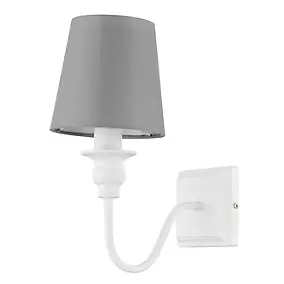 Applique murale Tulou E14 IP20 gris et blanc
