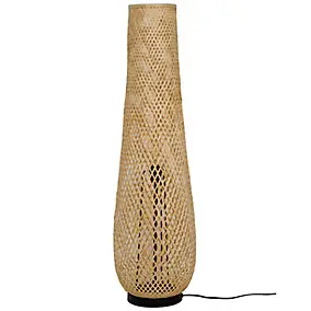 Lampadaire Kasungu E27 60w IP20 ø28 x h. 95,5 cm GoodHome coloris naturel