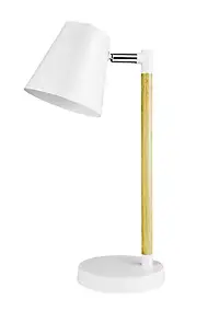 Lampe à poser Mulanje E14 IP20 blanc bois