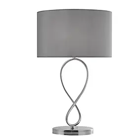 Lampe à poser Carnavon E14 IP20 gris