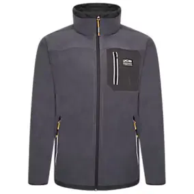 Veste polaire JCB Quart zippé bleu et gris XL