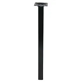 Pied de table Diall 25 x 25 x H. 700 mm noir