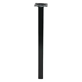 Pied de table Diall 25 x 25 x H. 800 mm noir