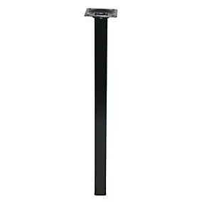 Pied de table Diall 25 x 25 x H. 500 mm noir