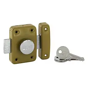 Verrou bouton et cylindre Ø21 x 45 mm coffre embouti 55 x 80 mm