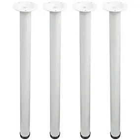 Pied Diall de table réglable Diall ø50 x 710 mm blanc