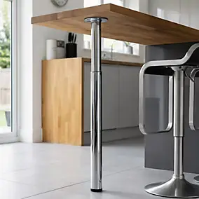 Pied ajustable Diall ø60 x H. 700-1000 mm chrome