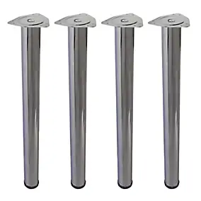 4 pieds Diall de table réglable ø60 x H.700 mm métal brossé